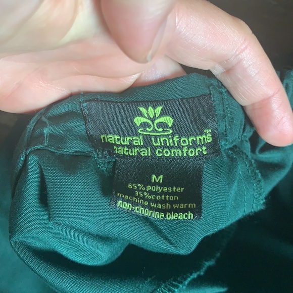 Men’s Medium Natural Uniforms Green Scrub Pants - Picture 2 of 3